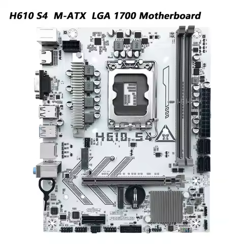 MACHINIST H610 S4 M-ATX DDR4 Motherboard Support12 13 14 Gen Intel LGA 1700 CPU 12100F 12400F 12490F