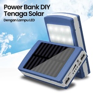 Solar DIY Case Power Bank: Flashlight, dual USB, compatible 5x18650, self-assembled - 4NB1