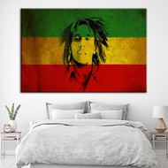 Mural Print Module Painting Oil Painting Music Singer Abstract Bob Marley Watercolor Poster Living Room Home Decoration Frame