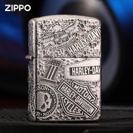 官方正版Zippo打火機仿古銀哈雷11章朋克收藏男友送禮