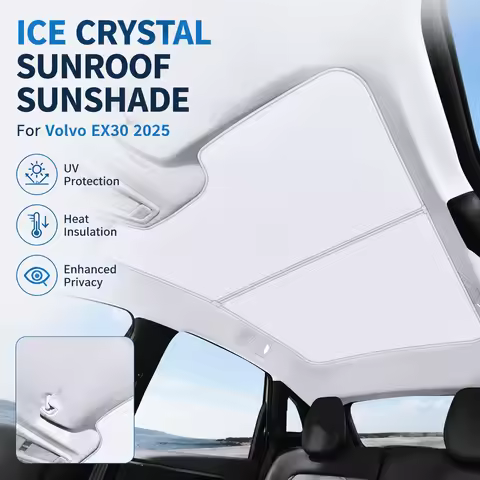 Ice Crystal Sunroof Sunshade UV Protection Heat Insulation For Volvo EX30 2025 Car Interior Accessor