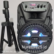 Speaker Bluetooth FLECO F-8805LED/F-8806LED/F-8807LED/F-8808LED/F-8863LED X-BASS 85 Inch Bonus Stand
