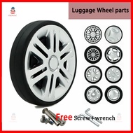 Luggage Wheels Replacement Suitcase Wheels Repair Kit Axles Deluxe Luggage Swivel Wheels Rotation Suitcase Replacement Casters Luggage Wheels Rubber Luggage Suitcase Replacement W