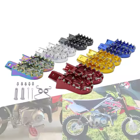 Motorcycle Foot Pegs Universal CNC Footpeg for CRF XR CR 50 70 80 85 100 110cc Tao Tao SDG DHZ SSR R