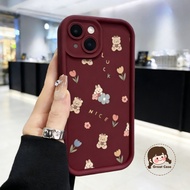 Cute Bear Solid Color Phone Case For Realme Neo7 GT8 GT7 GT6 GT5 Pro GT3 GT2 GT 6T Neo6 SE Neo5 Neo2