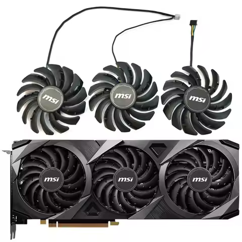 NEW 85MM 4PIN 12V 0.40A PLD09210S12HH RTX 3080 GPU Fan，For MSI RTX 3070 3080 3090 VENTUS 3X GAMING G