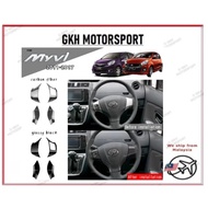 Perodua myvi 2011 2012 2014 20162017 black carbon fiber steering wheel frame cover garnish accessori