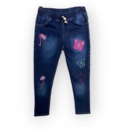Girls' Jeans 1-12 Years Old with Butterfly Embroidery Variations Girls' Long Jeans Girls' Jeans Girl