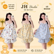 [BIGSIZE] Home Wear, Women's 2-Piece Pajamas, Cute Thigh Pajamas JH Studio