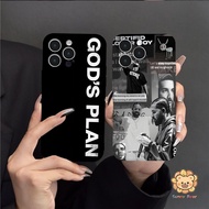Drake GOD'S PLAN  Liquid Silicone Mobile Phone Case Full-Body Protection Shockproof TPU Soft Rubber 
