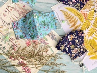 植物款 手工製口罩套 2 件組 - 4 層布料 棉質雙層紗