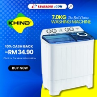 Khind Semi Auto Washing Machine Washer 洗衣机 (7kg)