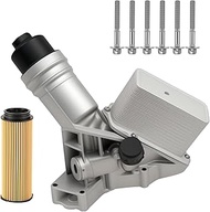Engine Oil Cooler Filter Housing Assembly Compatible with BMW 340i 440i 540i 640i 740i M240i X3 X4 3