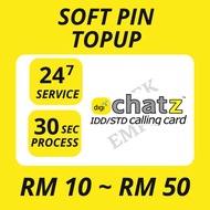 Digi Chatz Soft Pin Topup RM 10 ~ RM 50