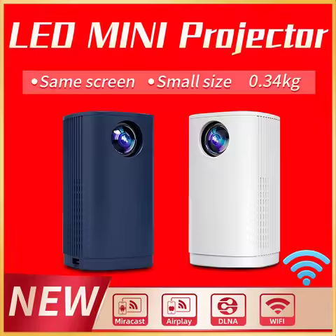 Smart Projector WIFI Mini Portable Home Theater Mobile Phone Same Screen Projector Support 4K LED Ho