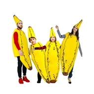 Halloween Funny Banana cos Costume Family Parent-Child Banana Couple Costume Funny Fruit Party Stage
