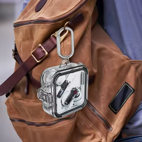 Wireless Headphones Cover PC Transparent Headset Case Cover with 5 Pairs Silicone Ring Lanyard and M