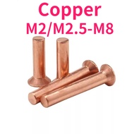 Copper countersunk head rivets GB869 percussion type flat head flat cone head solid rivets Copper d 