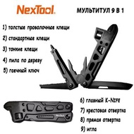 NexTool NE20145 Multitool Multi-functional Wrench -  (Black)  納拓NE20145 多功能 扳手刀工具  鋒利耐用｜高硬度不銹鋼｜戶外多用途