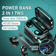 GU57 WS-M10 Headset Bluetooth Full Bass Stereo 3500mAh Power Bank