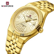 NAVIFORCE NF9277 Fashion Men's Quartz Watch Calendar Luminous Stainless Steel Strap Elegant Men Wris