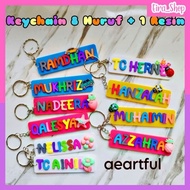 [MAKSIMUM 8 LETTERS] COLORFUL ACRYLIC FOAM NAME KEYCHAIN