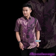 Baju batik-Batik pria lengan panjang 2024-Batik-kemeja batik pria modern 2024 mewah ori-Batik pria d