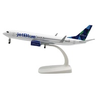 โมเดลเครื่องบินคุณภาพสูง Boeing 737-800 ของสายการบิน Jetblue Airlines ขนาด 20 ซม. ของสหรัฐอเมริกา