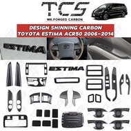 TCS TOYOTA ESTIMA ACR50 2006-2014 CAR CARBON FIBER INTERIOR EXTERIOR COVER GARNISH ACCESSORIES FULL 