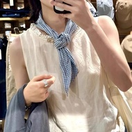 CL> Women Long Scarf Polka Dot Fashion Ne Tie Decorative Ribbon 2in1  Choker for Office and Daily We