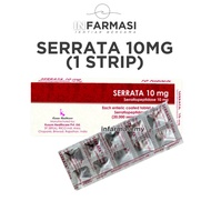 Serrata Serratiopeptidase 10mg Enteric-Coated Tablet 10 Biji (1 Strip)