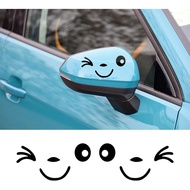 1 Pair Cute Smile Face 3D Decal Stickers for Auto Side Mirrors L+R, Rearview Mirrors Stickers, Fit A