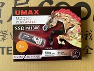 全新未拆 UMAX M1300 2TB M.2 2280 PCIe Gen4x4 SSD