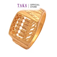 TAKA Jewellery 916 Gold Men's Ring Abacus