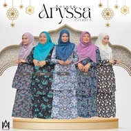 KURUNG ARYSSA PRINTED Raya 2023 Ironless Non Nursing by Aisymom | Baju Raya Tanpa Gosok Mesra Wuduk 