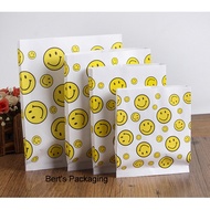 90pc Smiley Face Paper Bag Oil-Proof|French Fries |Snacks Grease-Proof Paper Bag Packaging Paper Bag