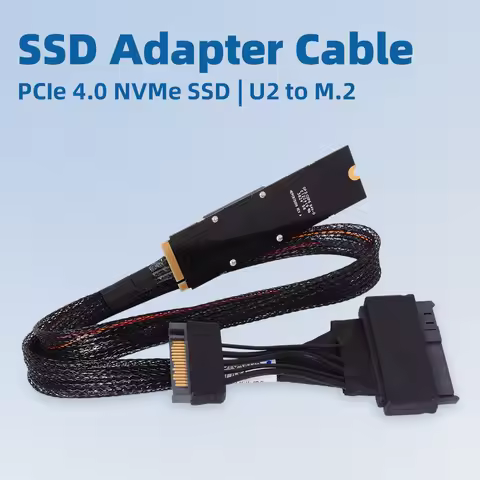 M.2 To U2 NVME SSD Adapter Cable U.2 To 8639 P5800X for Intel P4510 4500 PCI-E 4.0 55CM 80CM Only Su