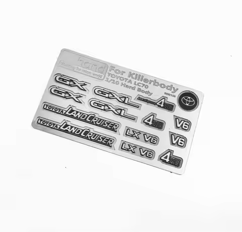 metal logo sticker for boomracing BRX01+Killerbody LC70 parts