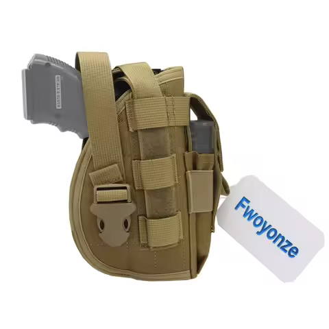 Fwoyonze Universal 1000D Tactical Gun Holster Molle Modular Belt Pistol Holster& Ammo pouch For Gloc