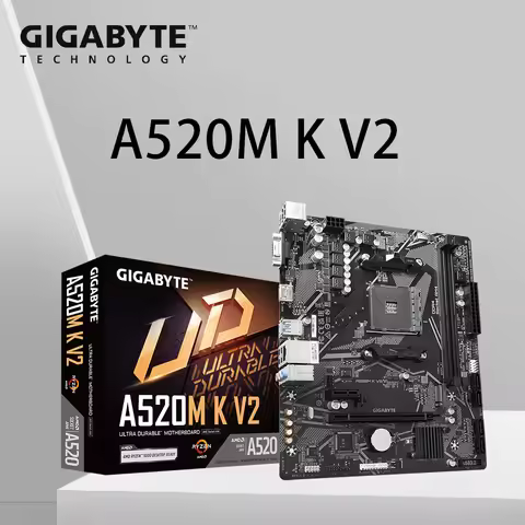 Gigabyte A520M K V2 Motherboard Support 5600G 5700X3D 5800X3D CPU 2xDDR4 5100MHz NVME M.2 PCIe 3.0 m