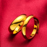 New 916 adjustable glossy ring men and women gold ring couple ring Vietnam Saudi gold