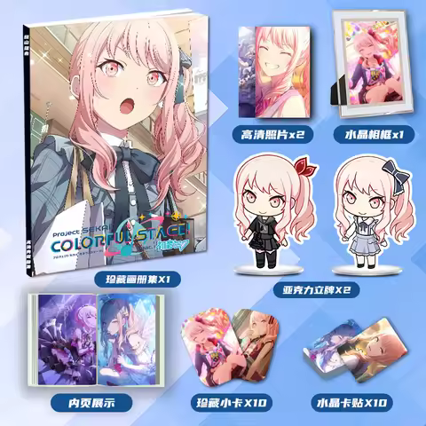 Anime Akiyama Mizuki Project Sekai Badge Picturebook Posters Card Sticker Pictures Album Stand Model