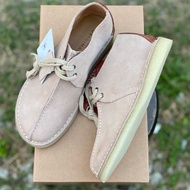 [READY STOCK] CLARKS DESERT TREK 06 Genuine Cream Leather Smart Casual Leather S1690001 KASUT KULIT 