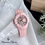 [Original] Alexandre Christie 2A02 BFRRGPN Multifunction Women Watch with Pink Silicone Strap