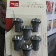 Vacu Vin vacuum wine stoppers Grey 6 set