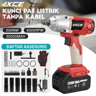 IXCE Cordless Impact Wrench 228V 500N.m Brushless Wrench Cordless
