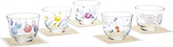 Toyo Sasaki Glass Cold Tea Glass Summer Poem Cold Tea Set (5 Pieces), Dishwasher Safe, Made in Japan