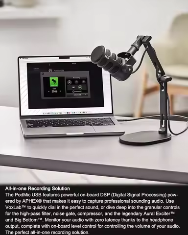 RODE PodMic USB Versatile Dynamic Broadcast Microphone With XLR USB Connectivity for Podcasting Stre