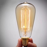 ST64 Edison Halogen Bulb 40w E27 Warm Yellow Light Bulb