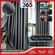 [1PC | Ring Type] Borong365 Blackout 95% Prague Design Curtain Eyelet 穿孔式窗帘布 Insulating Curtain Lang